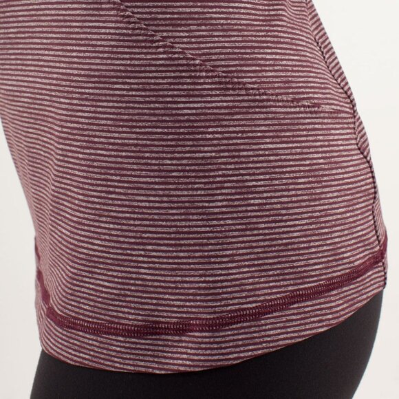 NEW Lululemon Turbo Tank Tonka Stripe Bordeaux Drama / Heathered Bordeaux Drama - Picture 8 of 13